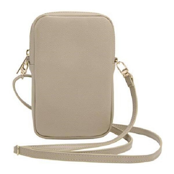 Guess-PU-Grained-4G-Metal-Logo-taska-na-telefon-se-zipem-zlata