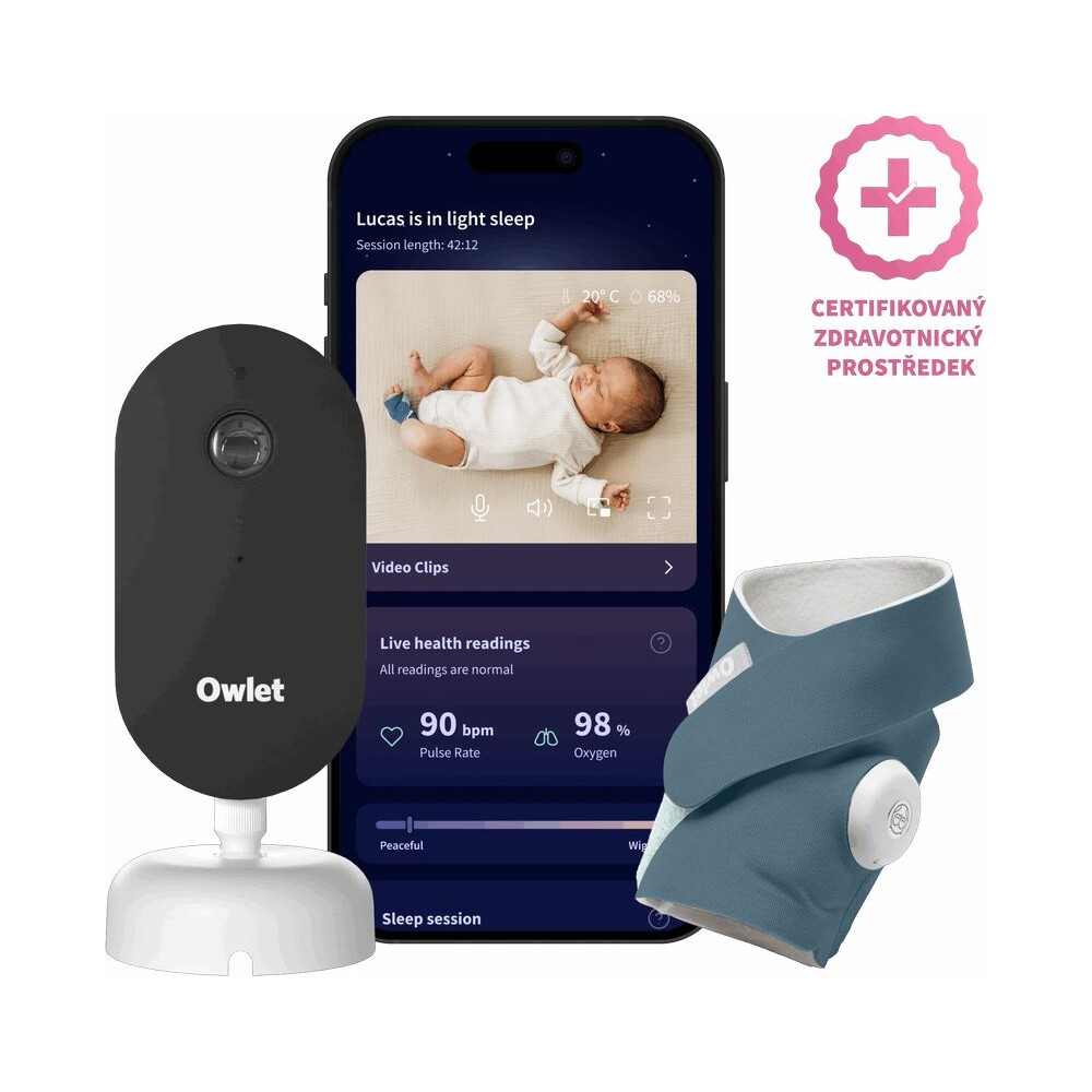 Owlet-Dream-Duo-3-gen-chytra-ponozka-Owlet-Dream-Sock-kamera-Owlet-Dream-Sight-modra