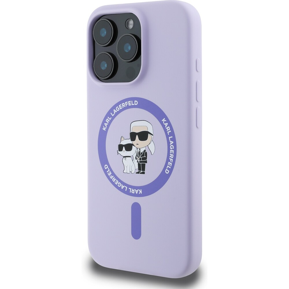 Karl-Lagerfeld-Liquid-Silicone-Karl-and-Choupette-MagSafe-kryt-iPhone-16-Pro-fialovy