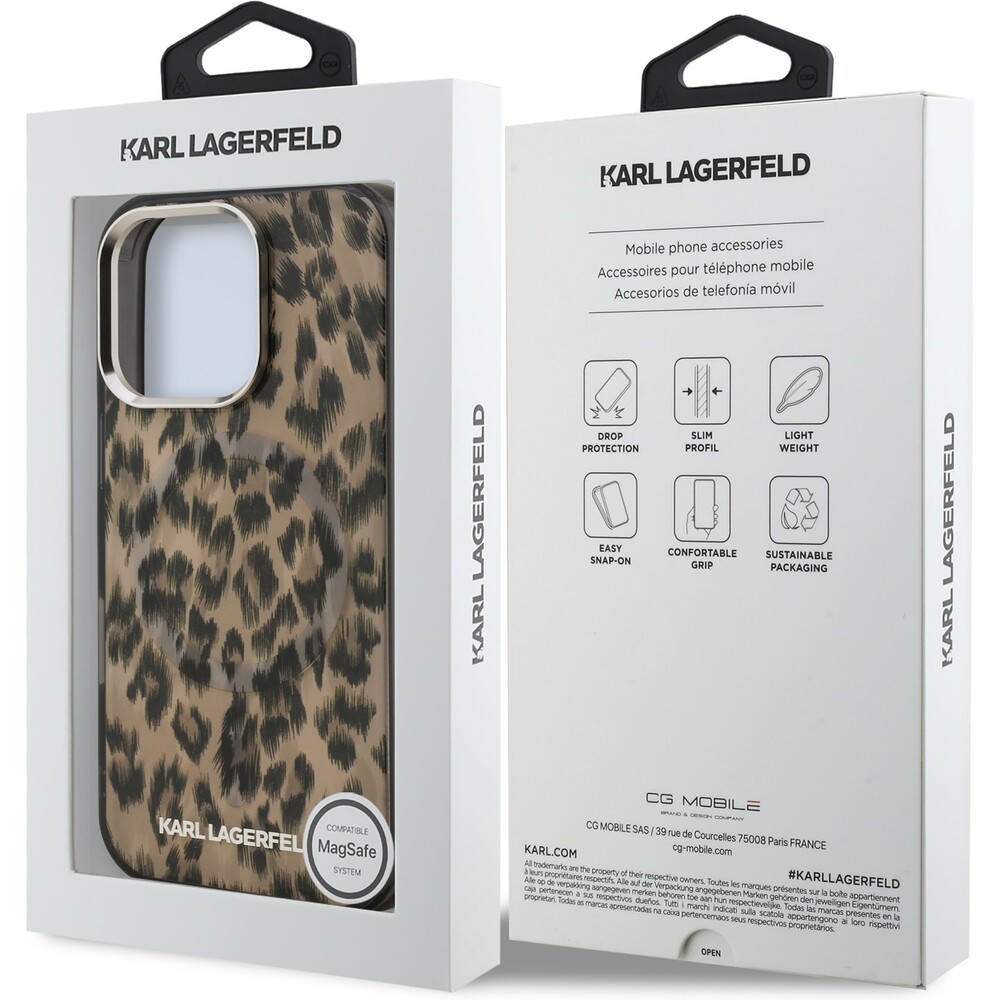 Karl-Lagerfeld-IML-Leopard-MagSafe-kryt-iPhone-16-Pro-hnedy