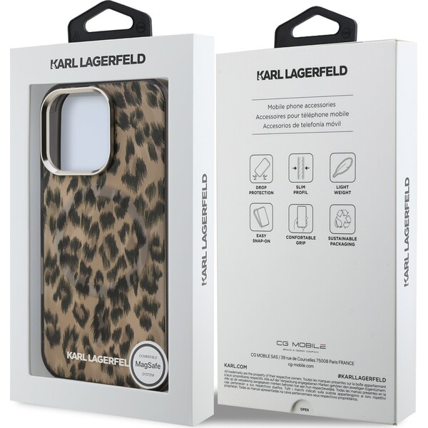 Karl-Lagerfeld-IML-Leopard-MagSafe-kryt-iPhone-16-Pro-hnedy