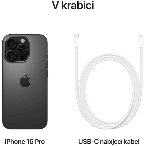 Apple iPhone 16 Pro 128GB černý titan - Mobilní telefony - Obrázek 74PD000K01