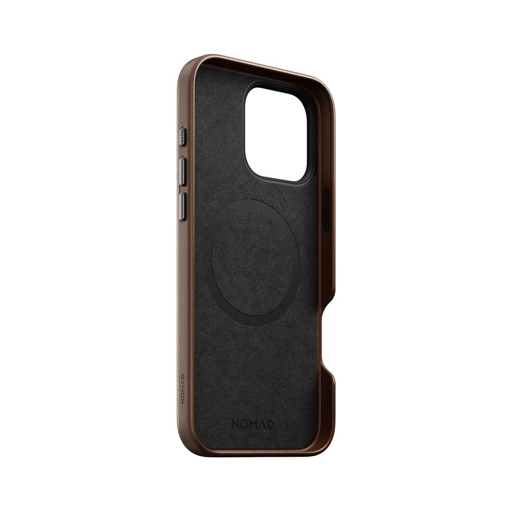 Nomad-Traditional-Leather-Case-MagSafe-kryt-iPhone-16-Pro-Max-hnedy