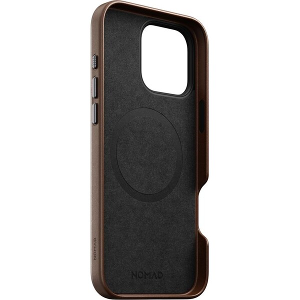 Nomad-Traditional-Leather-Case-MagSafe-kryt-iPhone-16-Pro-Max-hnedy