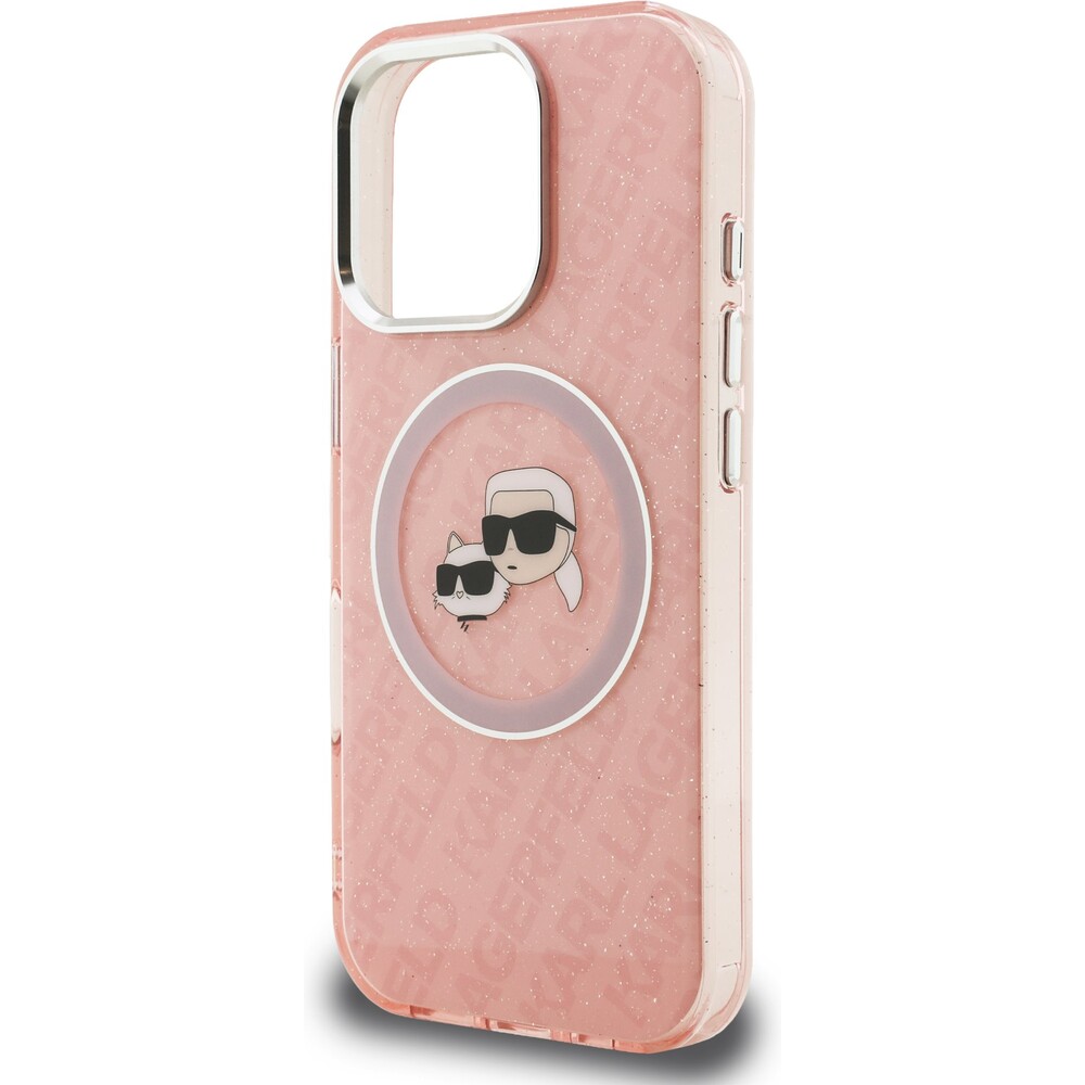 Karl-Lagerfeld-IML-K-CH-Heads-Repeated-Logo-MagSafe-kryt-iPhone-16-Pro-ruzovy