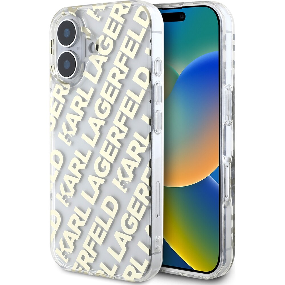 Karl-Lagerfeld-IML-Electroplated-Repeated-Logo-kryt-pro-iPhone-16-zlaty