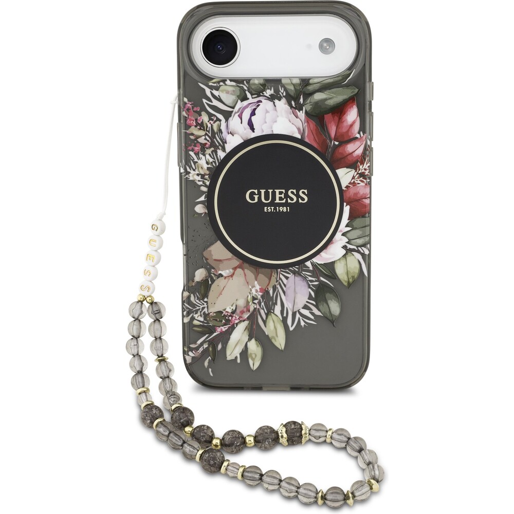 Guess-IML-Flowers-Strap-MagSafe-kryt-iPhone-Air-cerny