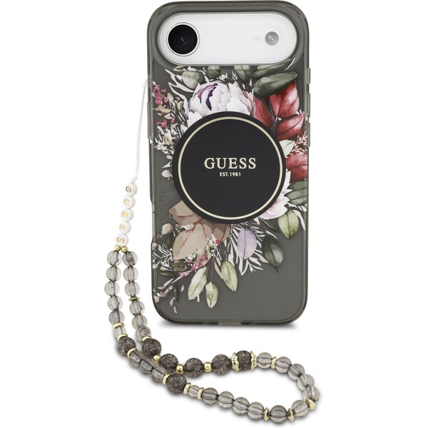 Guess-IML-Flowers-Strap-MagSafe-kryt-iPhone-Air-cerny