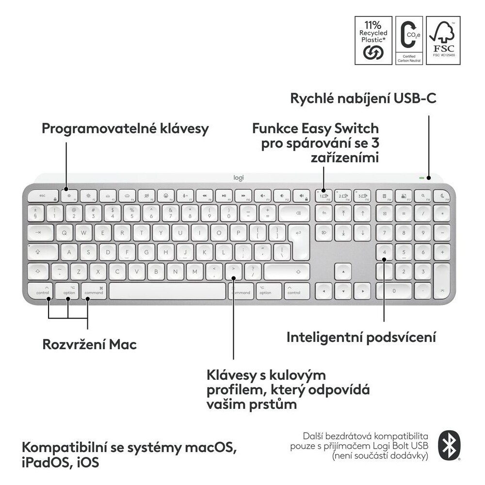 Logitech-MX-Keys-S-for-Mac-CZ-SK-bezdratova-klavesnice-svetle-seda