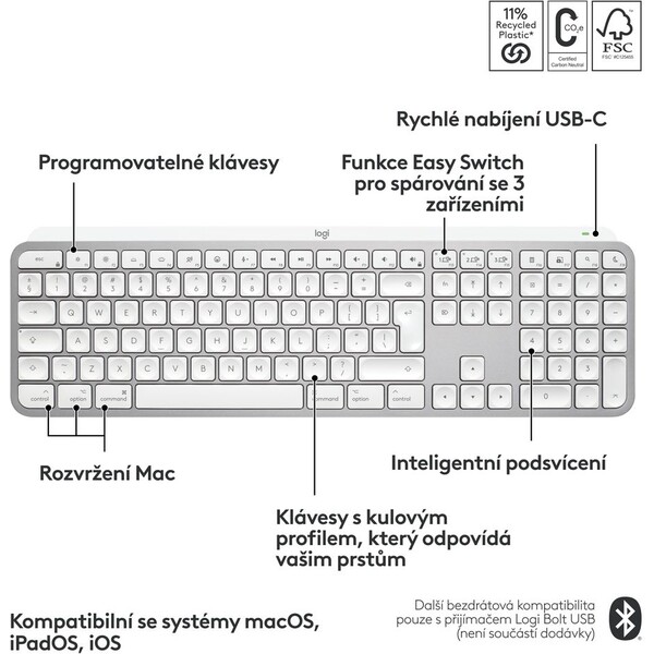 Logitech-MX-Keys-S-for-Mac-CZ-SK-bezdratova-klavesnice-svetle-seda