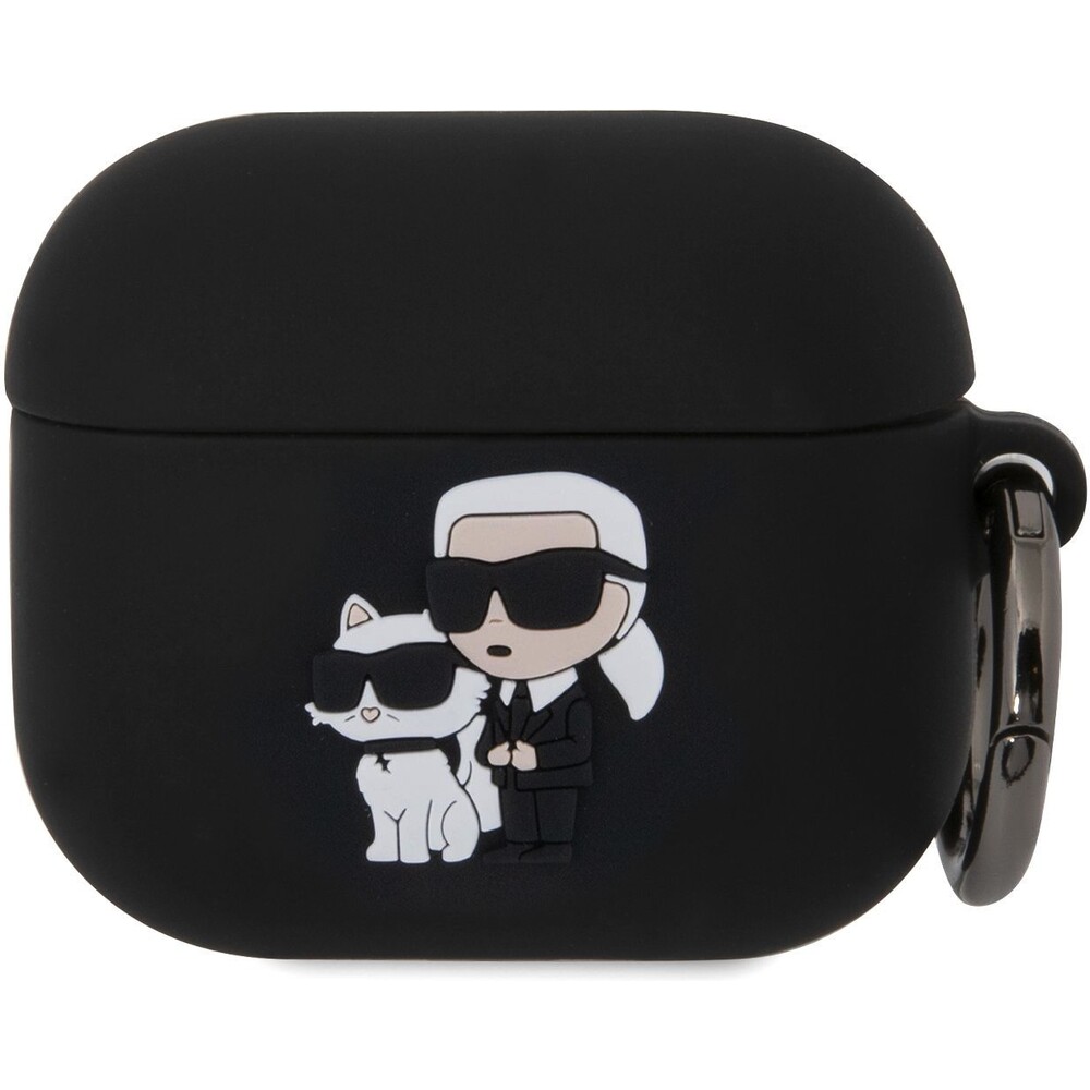 Karl-Lagerfeld-3D-Logo-NFT-Karl-and-Choupette-pouzdro-AirPods-3-cerne