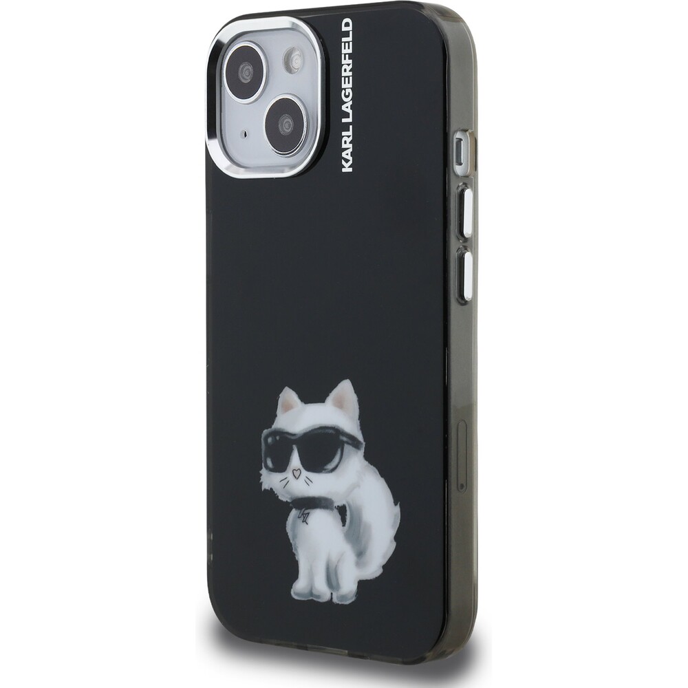 Karl-Lagerfeld-IML-Aquarelle-Choupette-kryt-iPhone-15-cerny