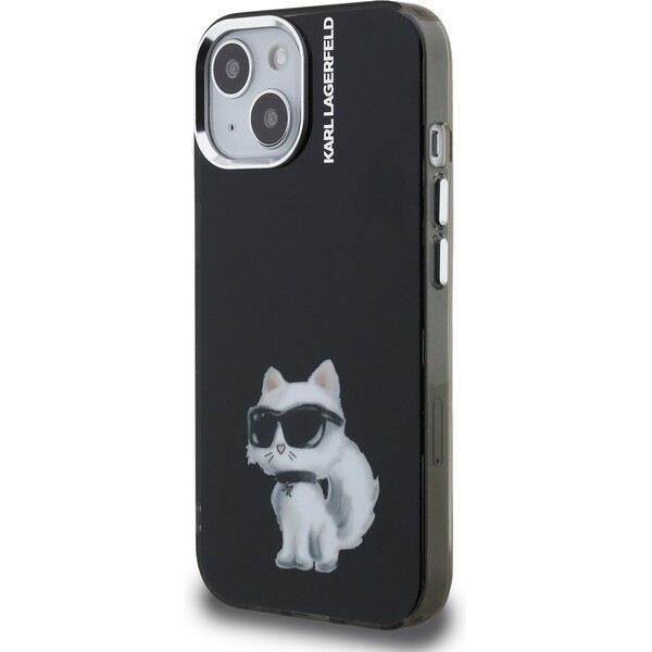 Karl-Lagerfeld-IML-Aquarelle-Choupette-kryt-iPhone-15-cerny