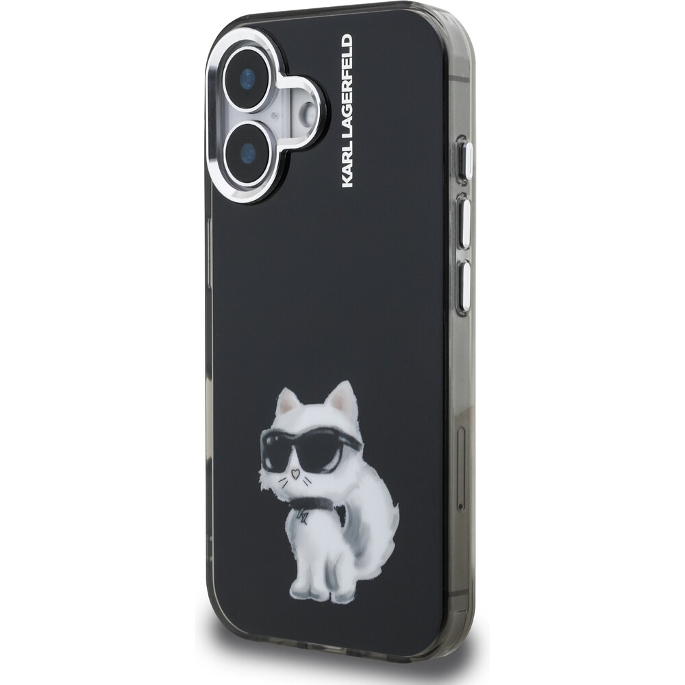 Karl-Lagerfeld-IML-Aquarelle-Choupette-kryt-iPhone-16-cerny