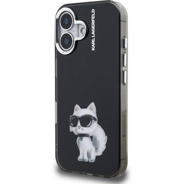 Karl-Lagerfeld-IML-Aquarelle-Choupette-kryt-iPhone-16-cerny