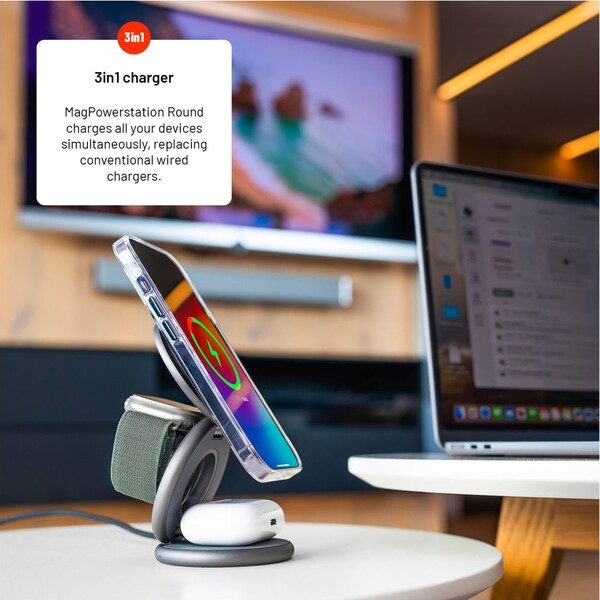 FIXED-MagPowerstation-Round-3v1-MagSafe-nabijecka-15W-5W-5W-seda