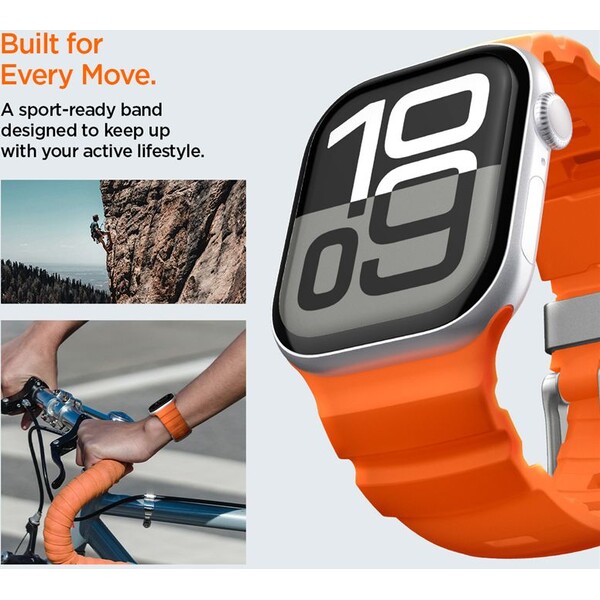 Spigen-Silicone-Band-reminek-Apple-Watch-49-46-45-44mm-oranzovy
