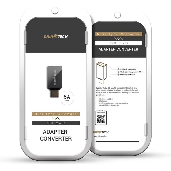 RhinoTech USB-C/USB-A redukce černá - Kabely a redukce - Obrázek 7722000N01