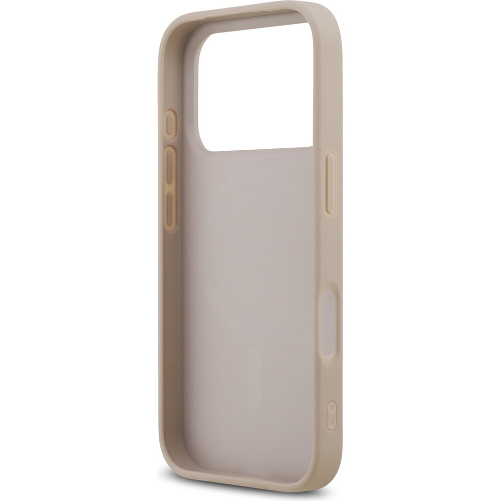 Guess-PU-Leather-4G-Colored-Ring-MagSafe-Zadni-Kryt-pro-iPhone-17-Pro-ruzovy