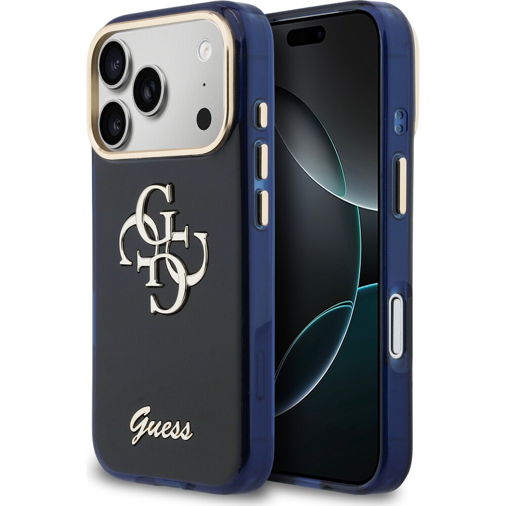 Guess-IML-4G-Script-Metal-Logo-kryt-iPhone-17-Pro-Max-modry