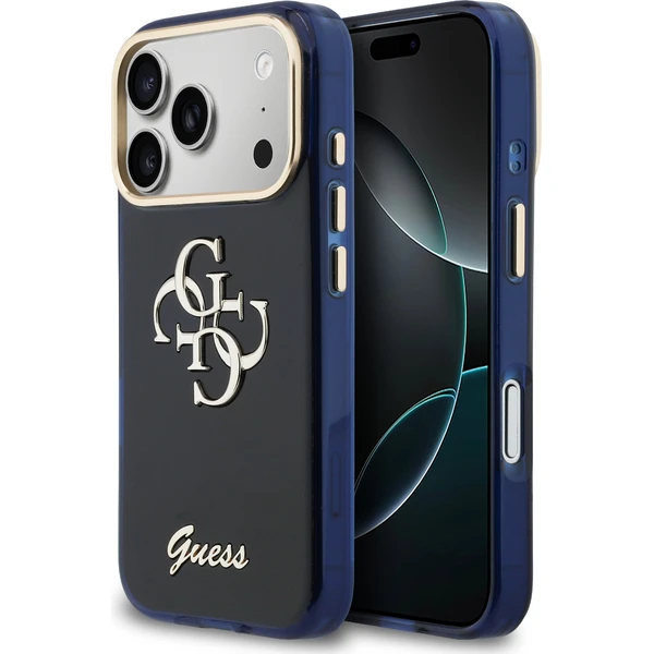 Guess-IML-4G-Script-Metal-Logo-kryt-iPhone-17-Pro-Max-modry
