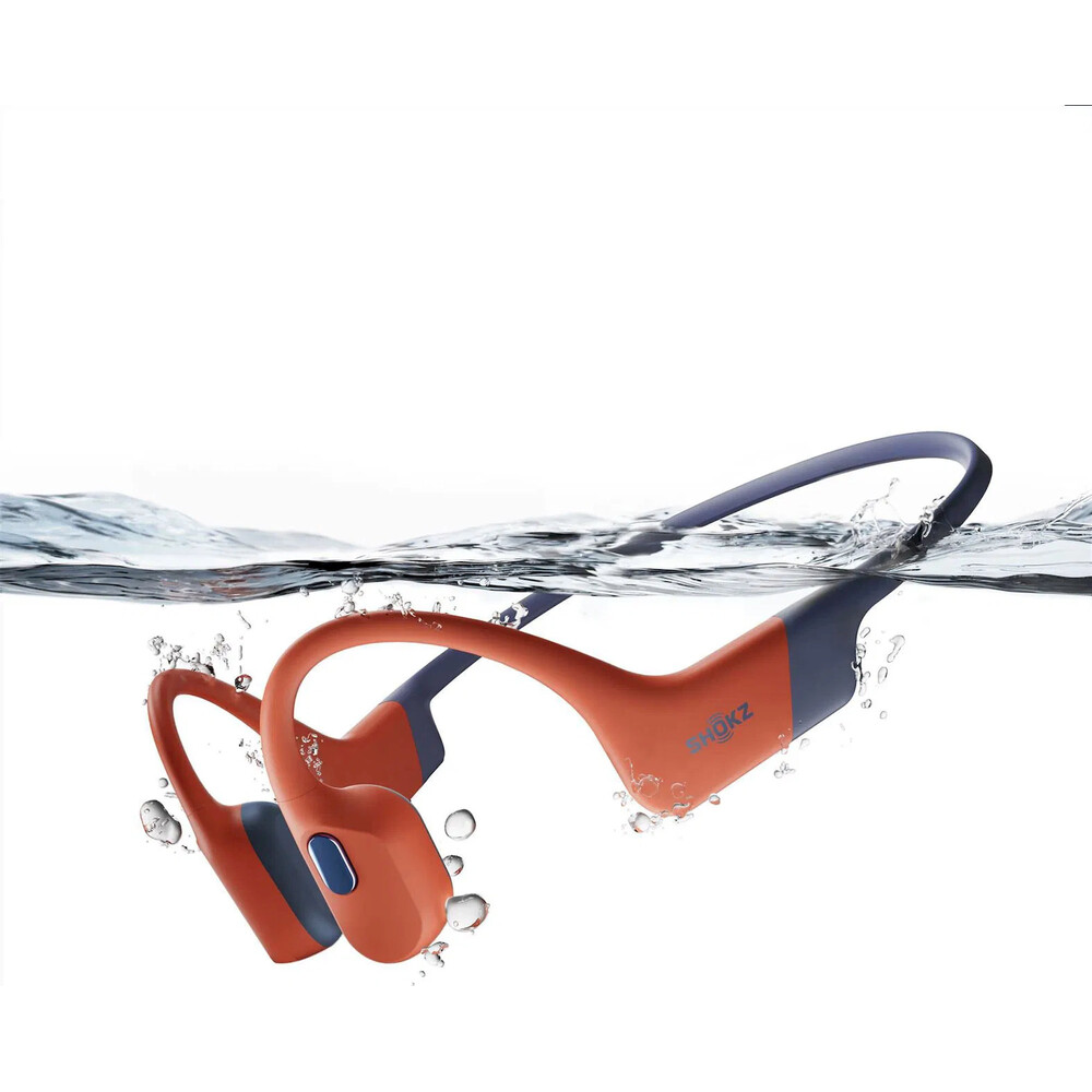 Shokz-OpenSwim-Pro-sluchatka-pred-usi-cervena