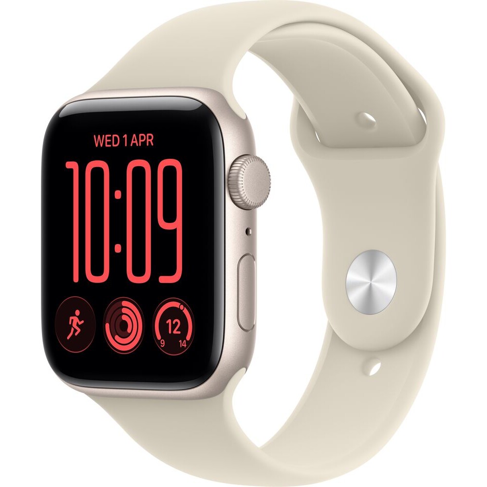 Apple-Watch-SE-3-2026-40mm-Hvezdne-bily-hlinik-s-piskovym-sportovnim-reminkem-S-M