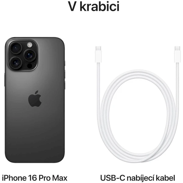 Apple iPhone 16 Pro Max 256GB černý titan - Mobilní telefony - Obrázek 77PD000K01