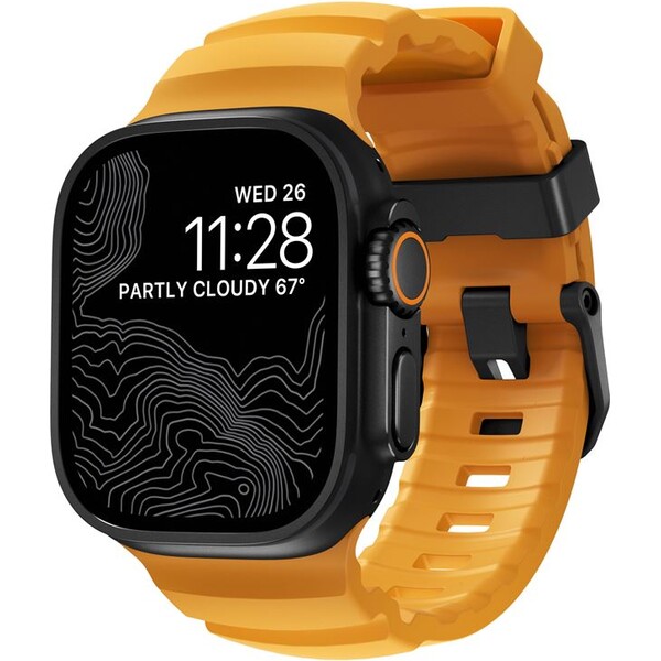 Nomad-Rocky-Point-Band-reminek-Apple-Watch-49-45-44-42mm-cerny-oranzovy