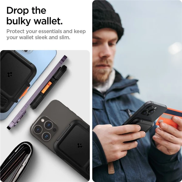 Spigen Lock Fit MagSafe Wallet peněženka černá - Peněženky - Obrázek 77d481fcde7f4e36b6eff9529d110e20