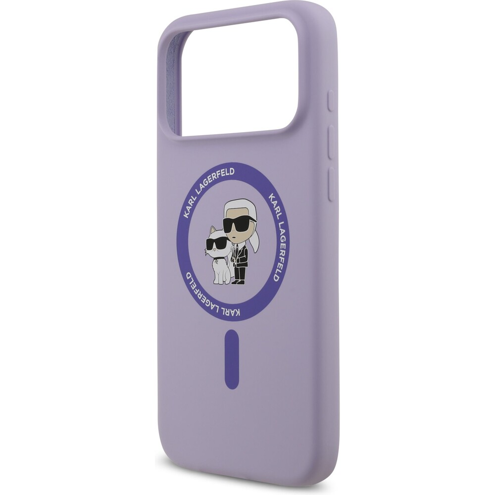 Karl-Lagerfeld-Liquid-Silicone-Karl-and-Choupette-MagSafe-kryt-iPhone-17-Pro-Max-fialovy