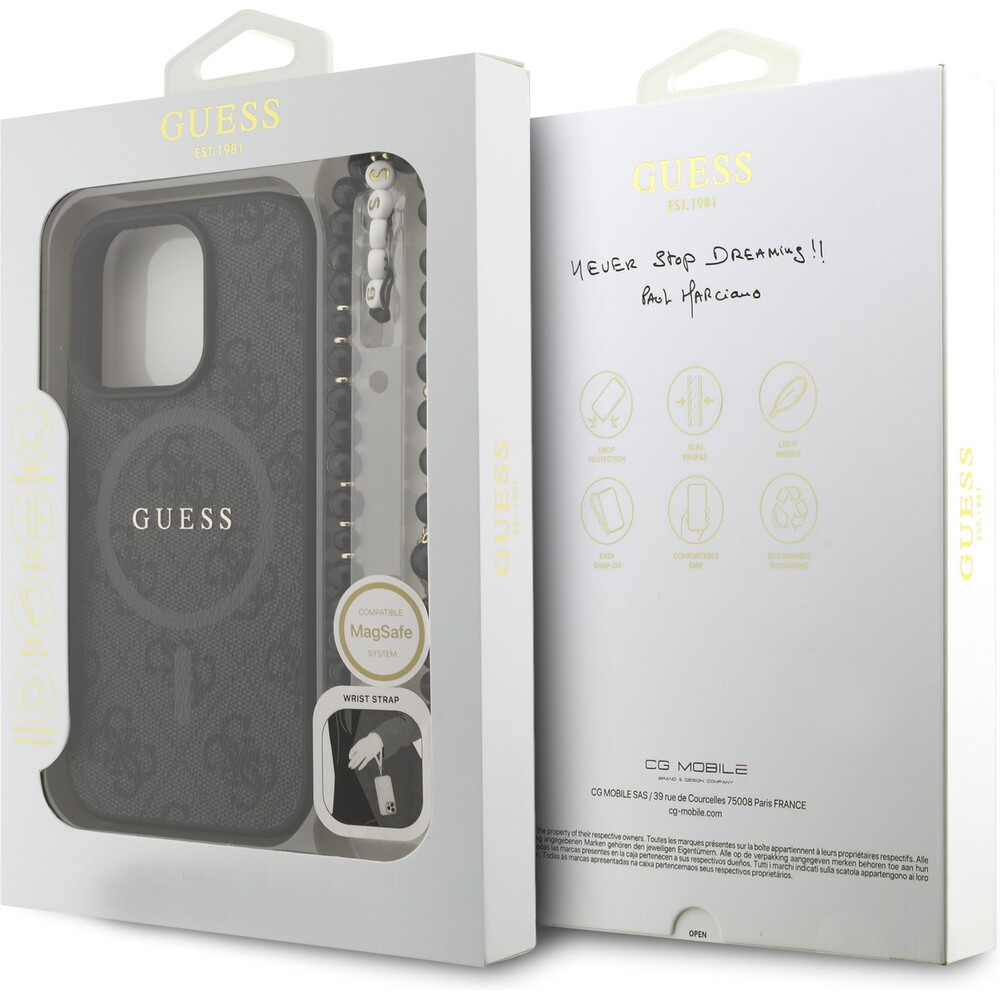 Guess-PU-Leather-4G-Colored-Ring-Strap-MagSafe-kryt-iPhone-16-Pro-Max-cerny