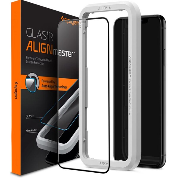 Spigen-3D-tvrzene-sklo-Align-FC-Apple-iPhone-11-Pro-XS-X-cerne