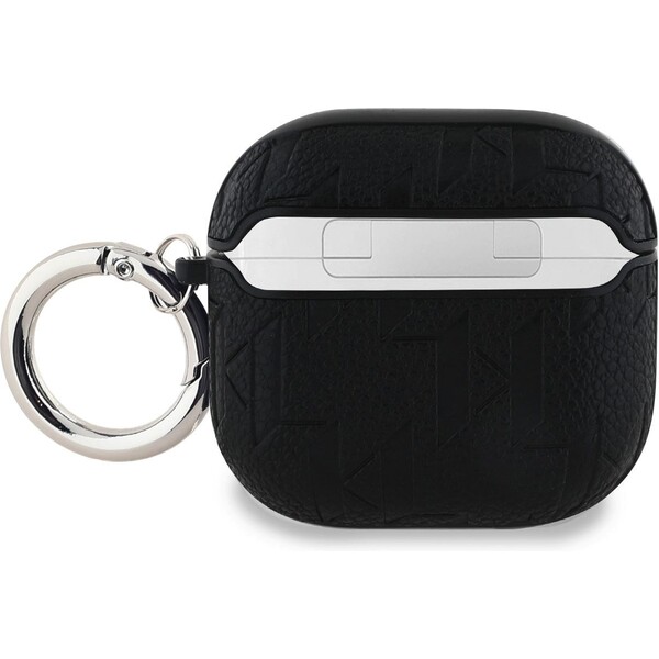 Karl-Lagerfeld-PU-Embossed-Karl-and-Choupette-Heads-pouzdro-AirPods-4-cerne