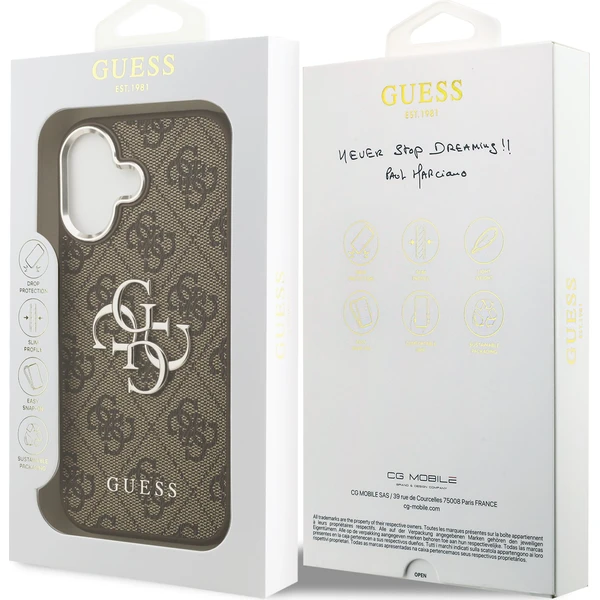 Guess-PU-4G-Metal-Logo-kryt-iPhone-17-stribrny-hnedy