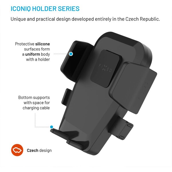 FIXED-Iconiq-Lock-univerzalni-drzak-do-auta-s-uchytem-do-ventilacni-mrizky-cerny