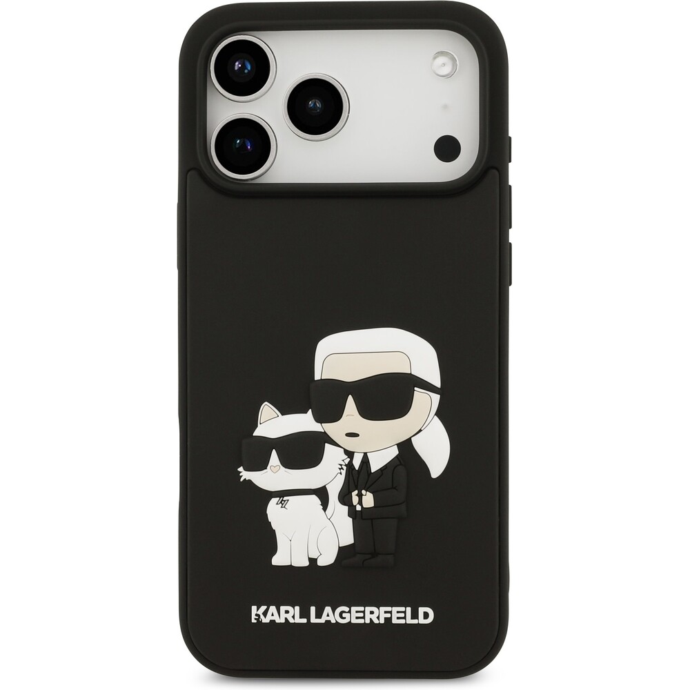 Karl-Lagerfeld-3D-Rubber-Karl-and-Choupette-kryt-iPhone-17-Pro-Max-cerny