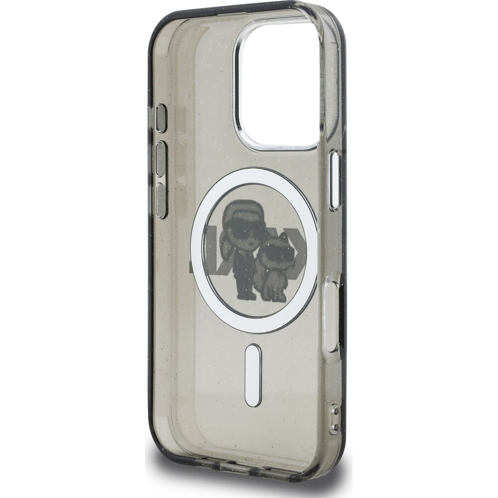 Karl-Lagerfeld-IML-Glitter-Karl-and-Choupette-Sketch-MagSafe-kryt-iPhone-16-Pro-Max-cerny