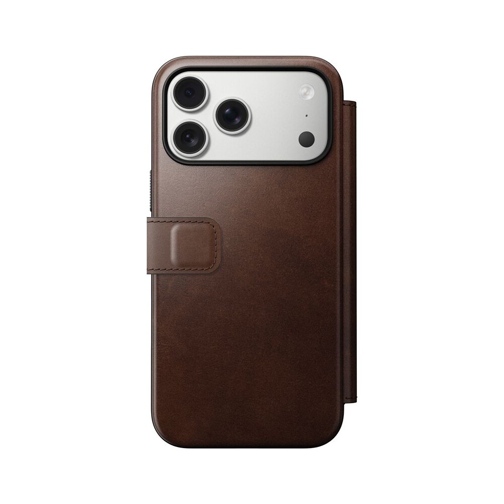 Nomad-Modern-Leather-Folio-Horween-MagSafe-kozene-pouzdro-iPhone-17-Pro-Max-Rustic-Brown