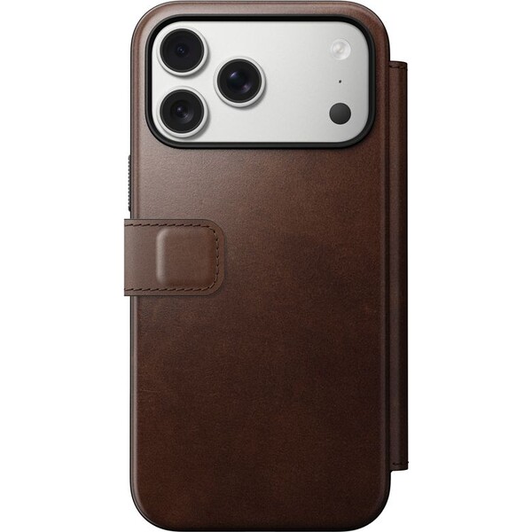 Nomad-Modern-Leather-Folio-Horween-MagSafe-kozene-pouzdro-iPhone-17-Pro-Max-Rustic-Brown