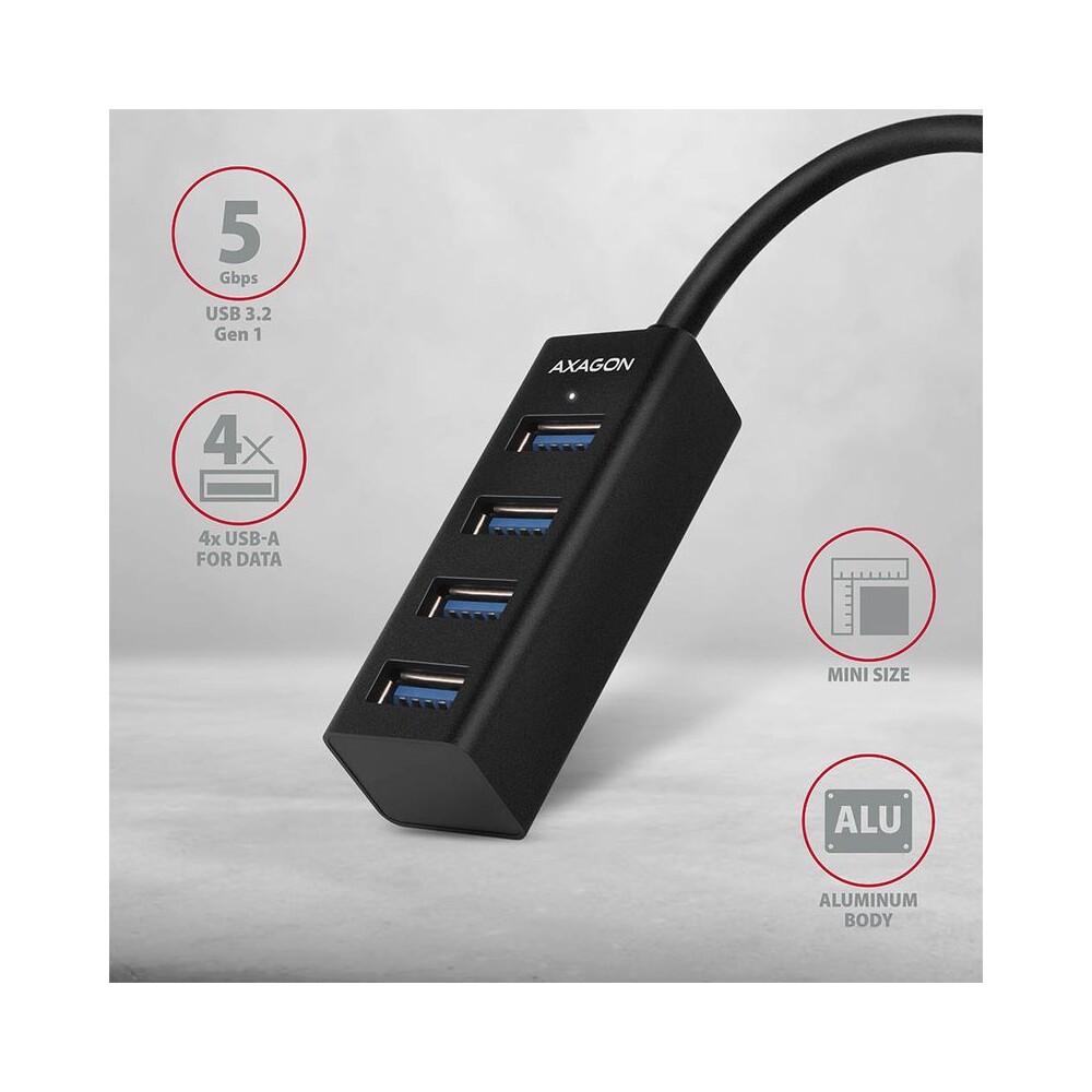 AXAGON-HUEM1C-4x-USB-3-2-Gen-1-MINI-hub-kovovy-kabel-USBC-20cm