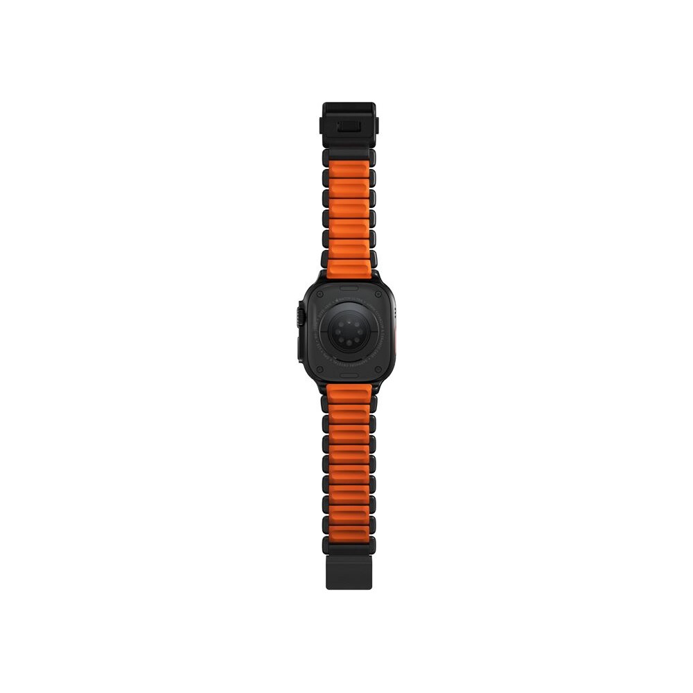 Nomad-Stratos-Band-FKM-reminek-Apple-Watch-45-46-49mm-Black-Titanium-Ultra-Orange