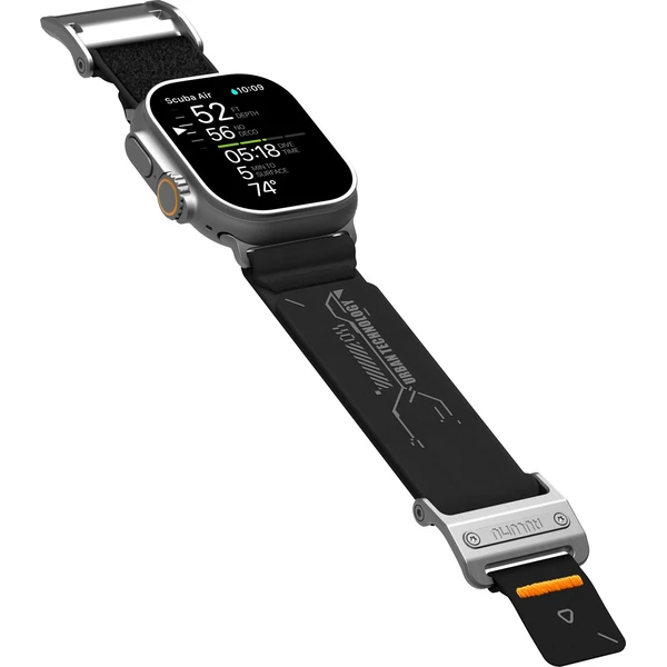 Aulumu-A11-Mag-Buckle-Slim-reminek-Apple-Watch-49-46-45-44-42mm-Silver-Buckle-Black-Strap