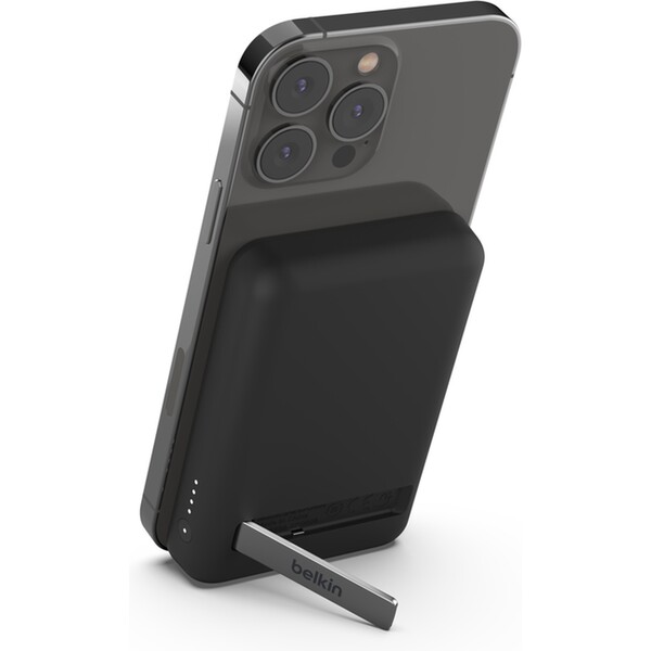 Belkin-BoostCharge-MagSafe-powerbanka-se-stojankem-5000mAh-cerna