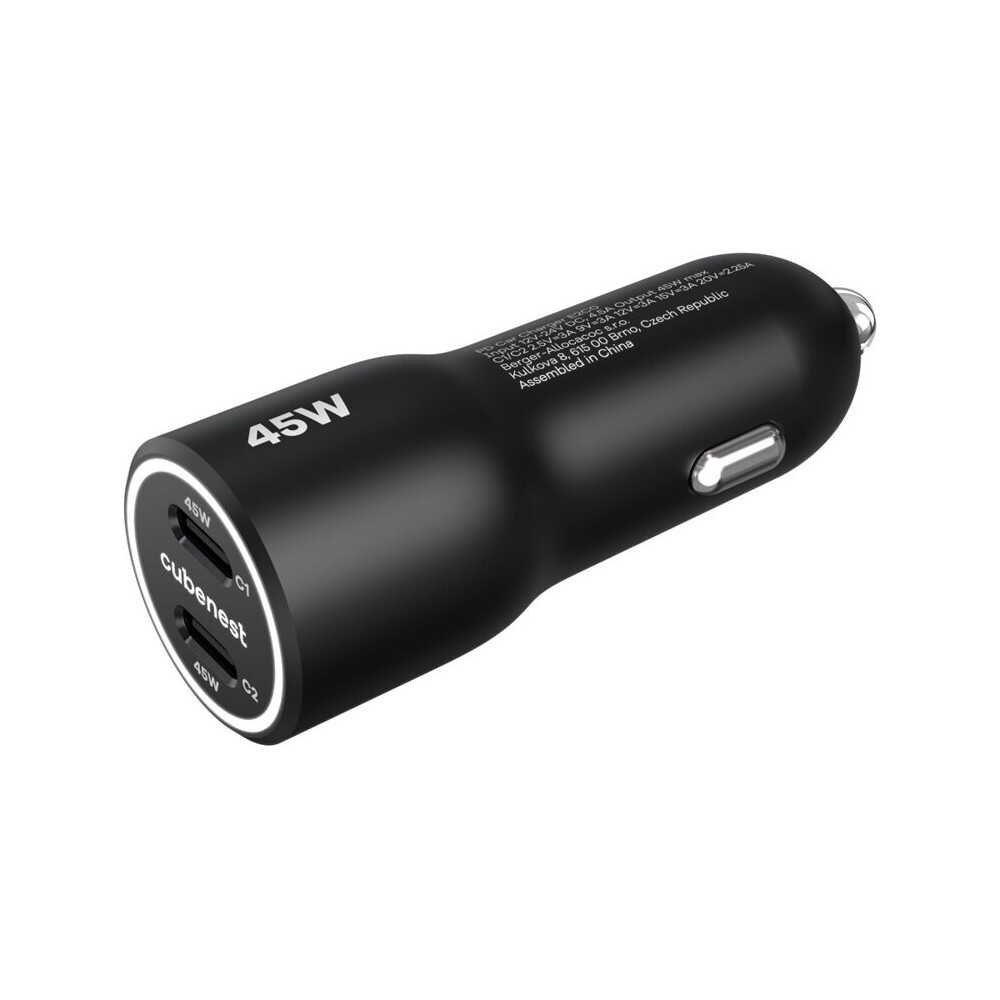CubeNest-E2C0-nabijecka-do-auta-s-PD-45W-cerna