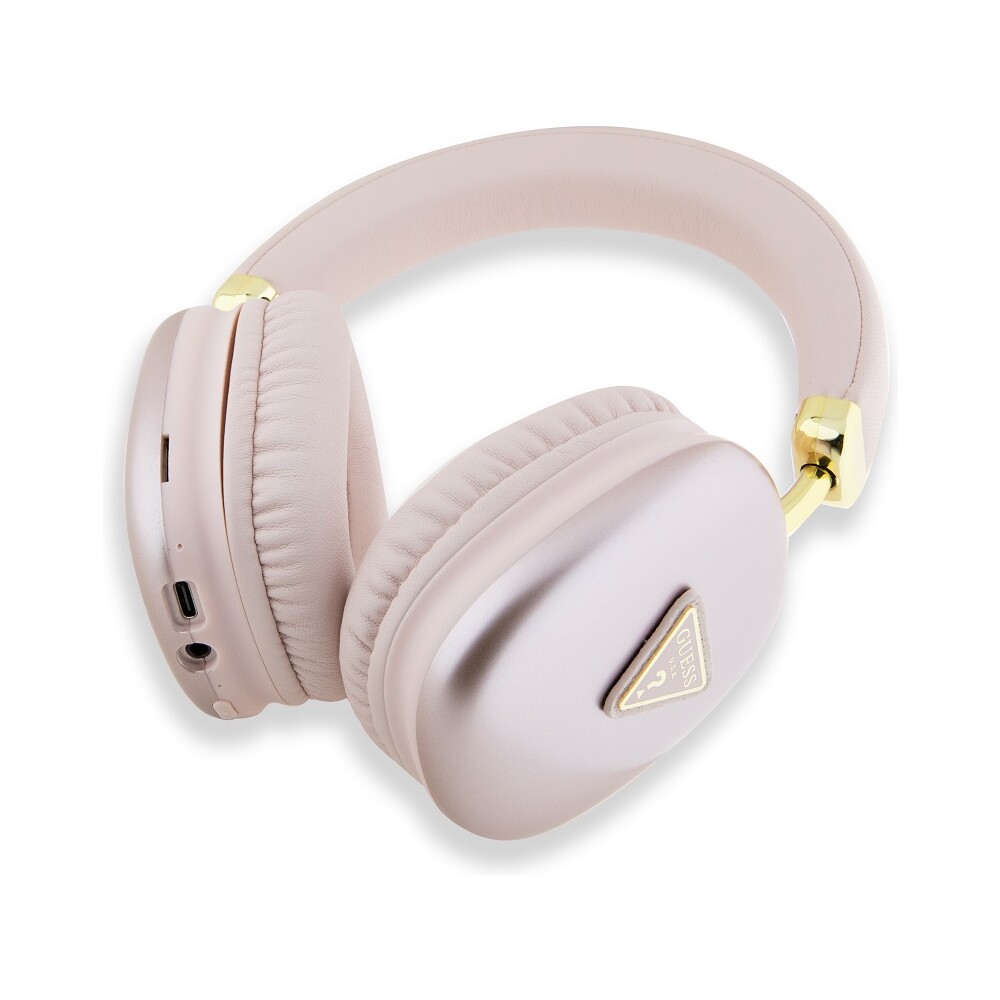 Guess-PU-Leather-4G-Triangle-Logo-Bluetooth-Stereo-Headphone-ruzove