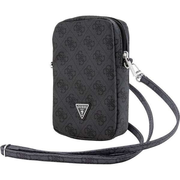Guess-PU-4G-Triangle-Logo-Wallet-Phone-Bag-Zipper-cerny