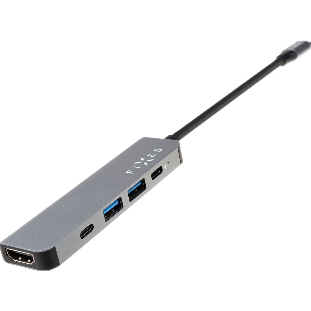 FIXED-USB-C-HUB-Mini-5-portovy-pro-notebooky-a-tablety-sedy