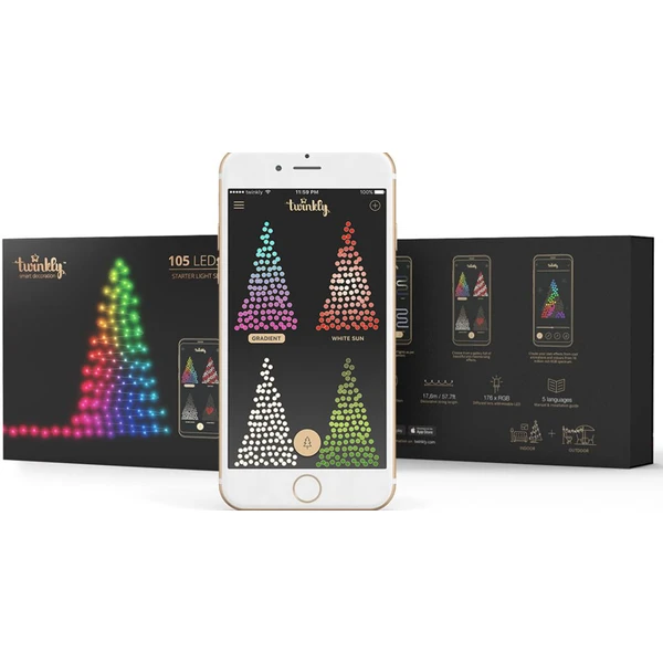 Twinkly Multi-Color chytré žárovky na stromeček 105 ks - Svítidla - Obrázek 7LJM000101