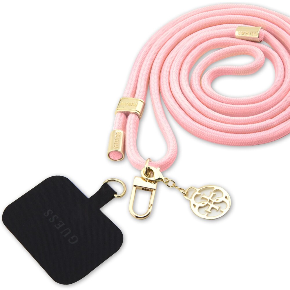 Guess-Crossbody-Popruh-Cord-4G-Charm-zlaty-ruzovy